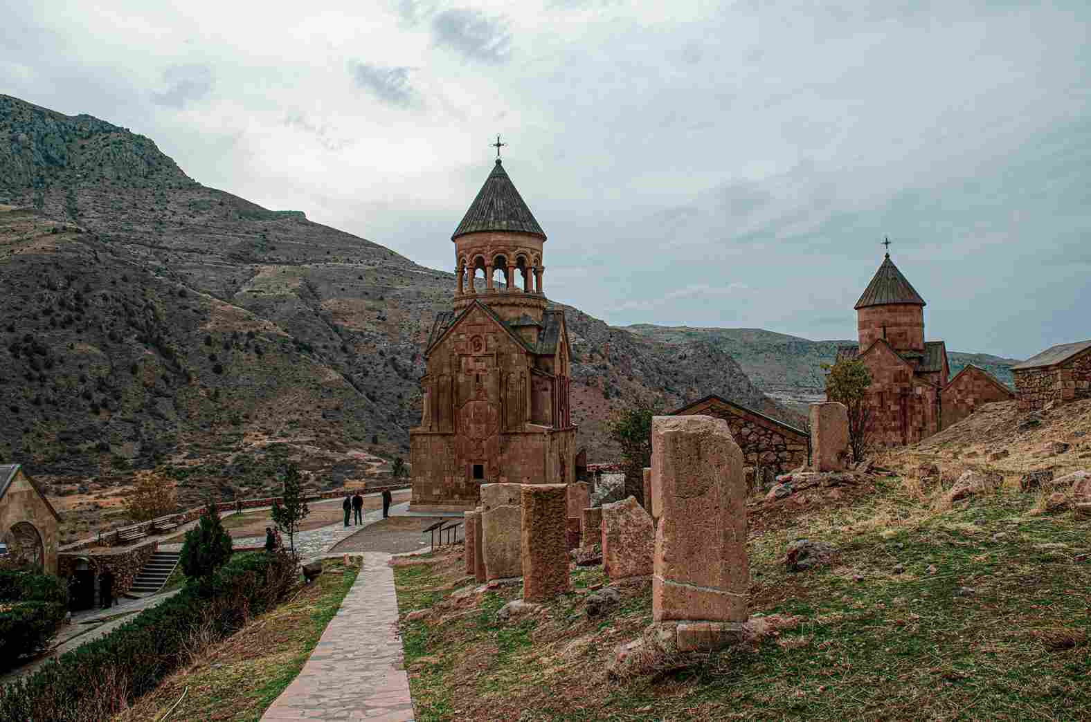 Noravank Monastery red stone canyon mountains Armenia ancient church