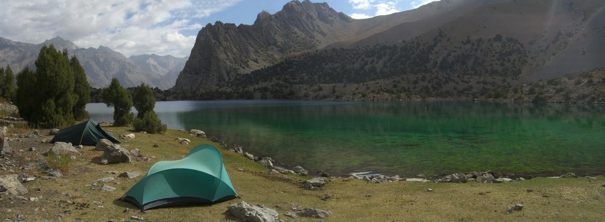 Iskanderkul Lake in Tajikistan