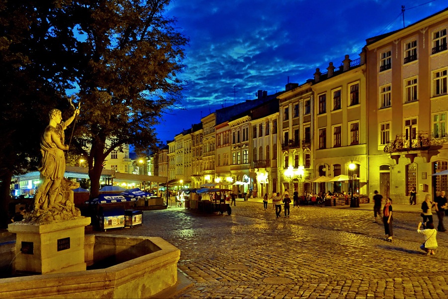 Ploshcha Rynok Lviv in Ukraine