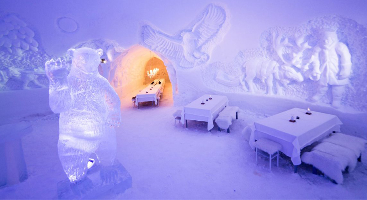 Hotel Made of Ice And Snow